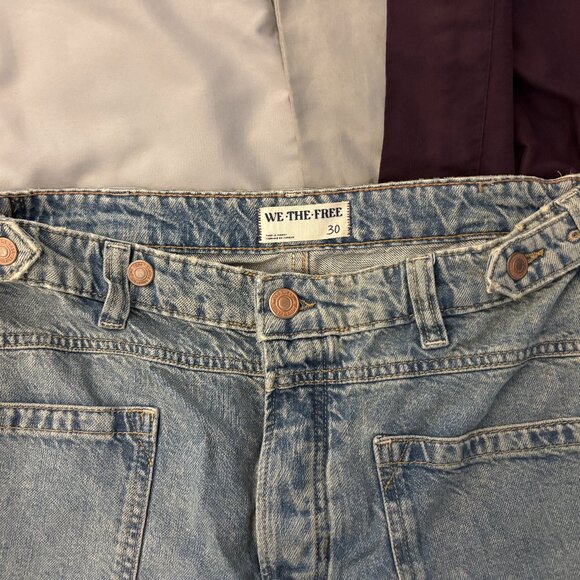 Free People Wide Leg Jeans Size 30 - Picture 3 of 4